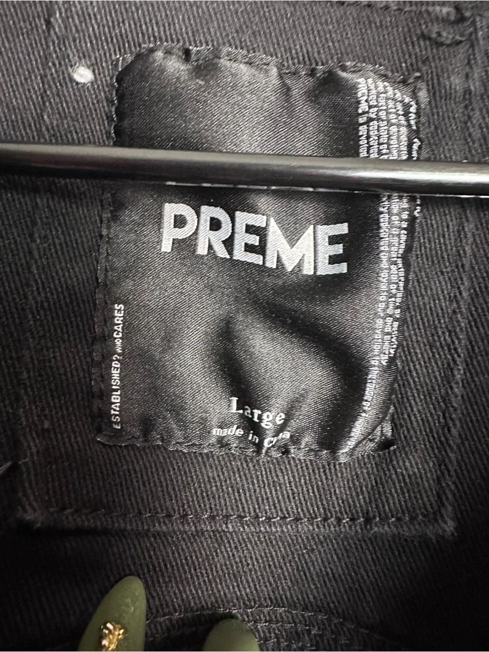 PREME Black Hand-Painted Military Field Jacket
